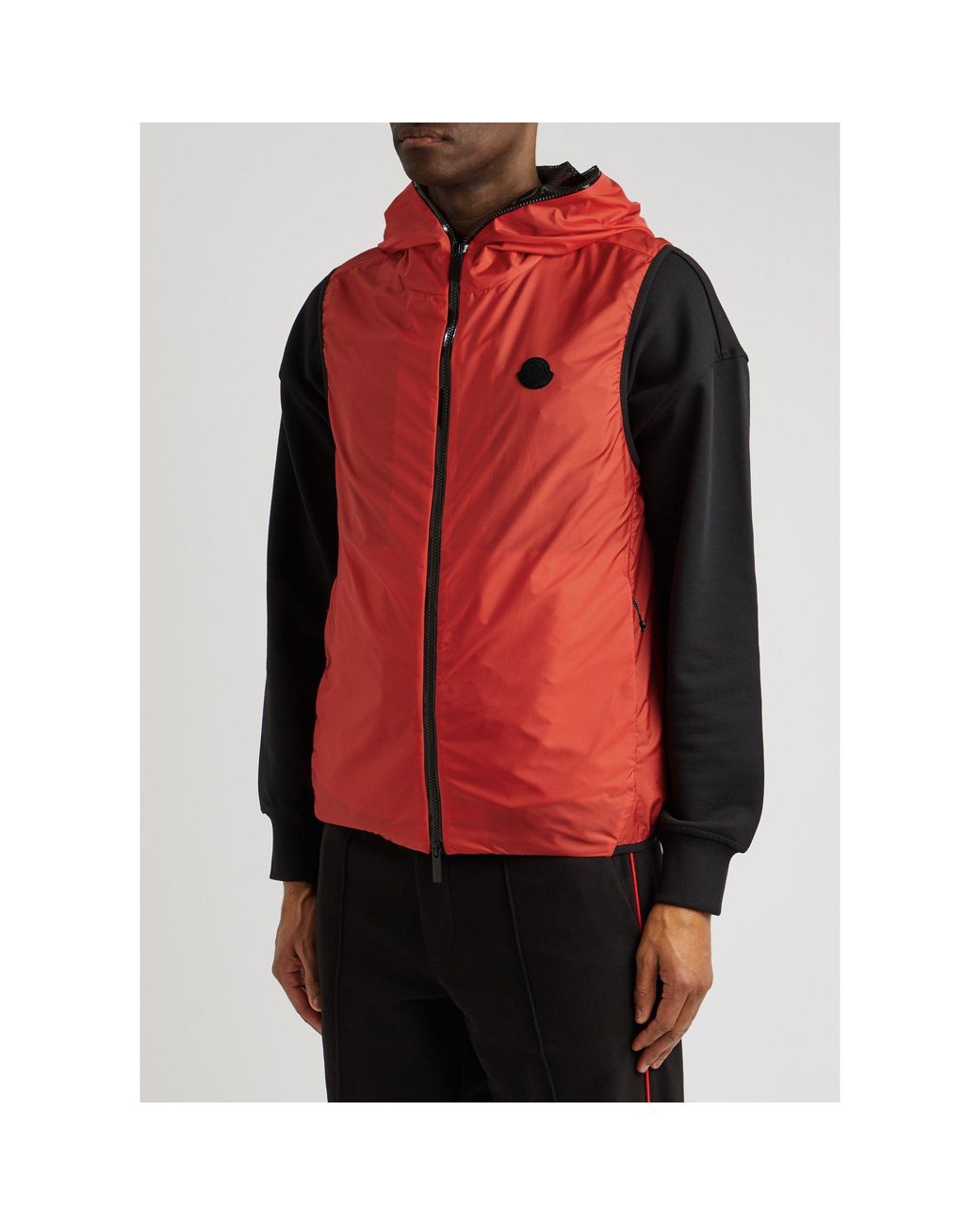 Moncler Red Water-Repellent Lightweight Vest for men