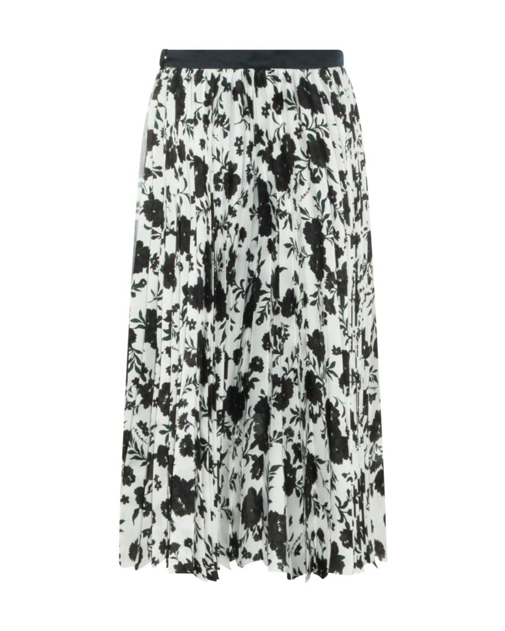 Sacai Multicolor Floral Pleated Skirt
