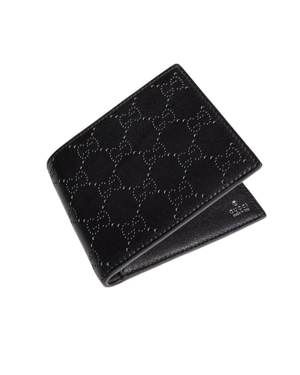 Gucci Black Aria Bi-Fold Wallet for men