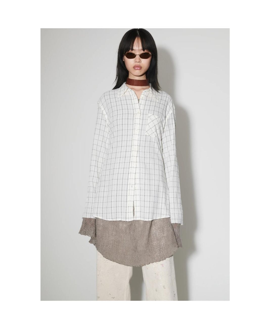 Our Legacy White Checkered Shirt