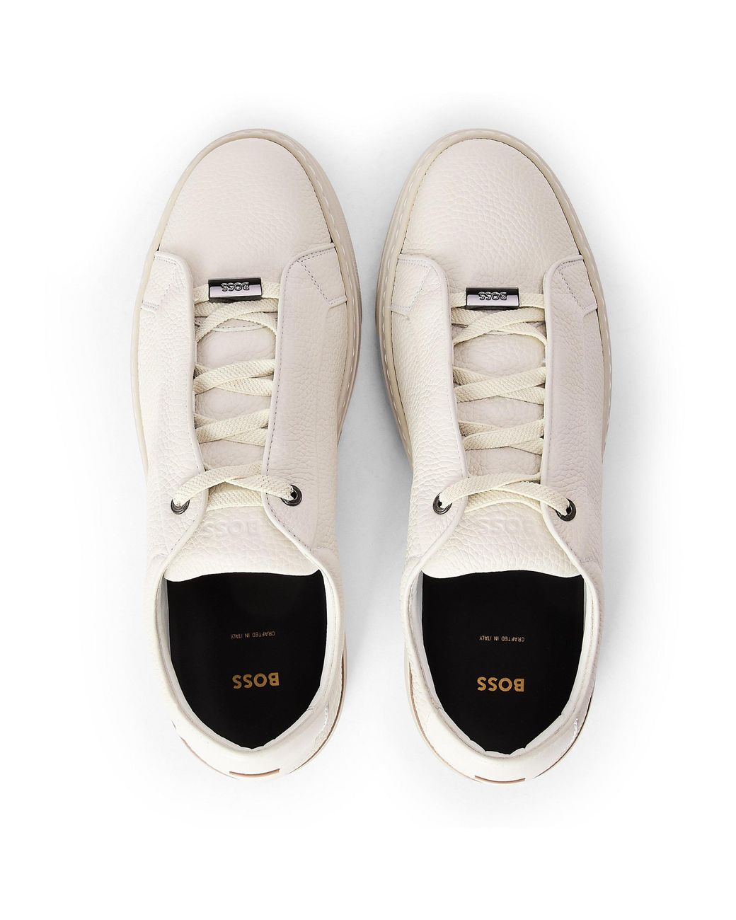 Boss White Low-Top Casual Shoes for men