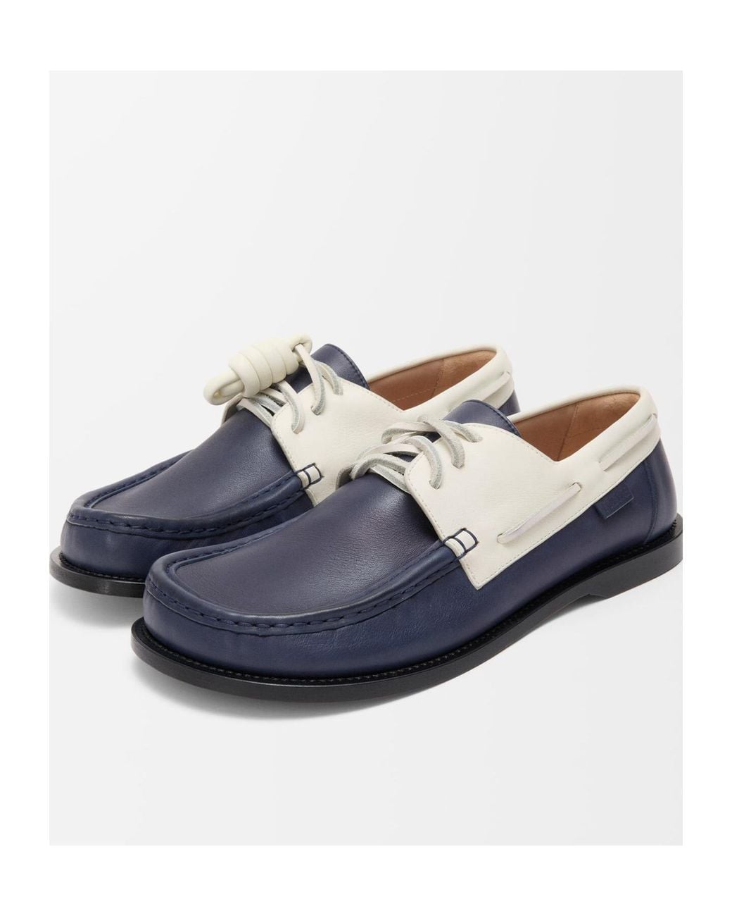 Loewe Blue Campo Lace-Up Boat Shoes
