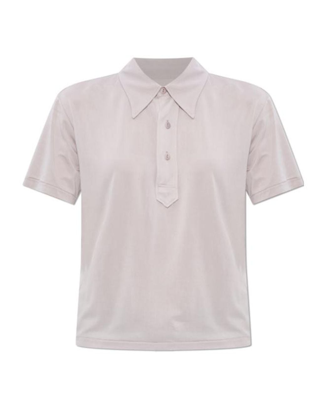 Maison Margiela White Short-Sleeved Polo Shirt