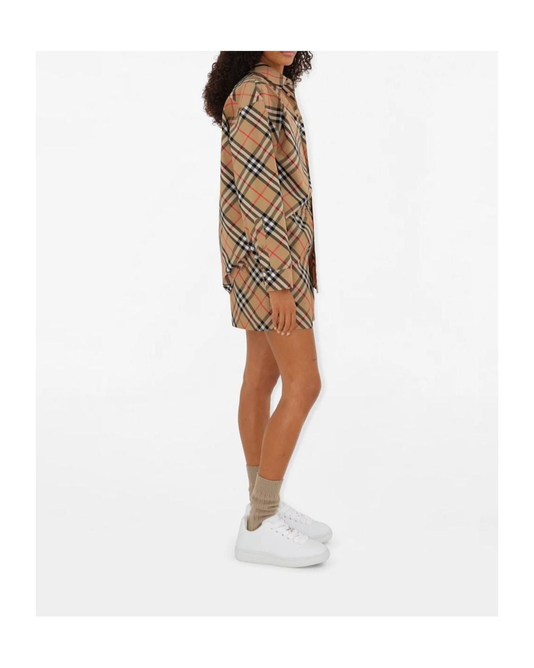 Burberry Natural Check Printed Long Sleeved Shirt