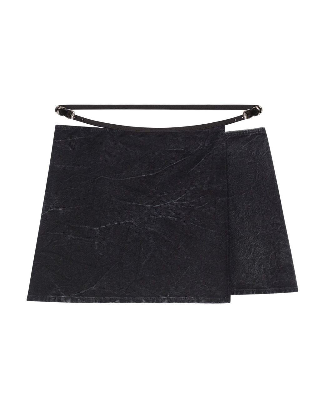 Givenchy Blue Voyou Wrap Mini Denim Skirt