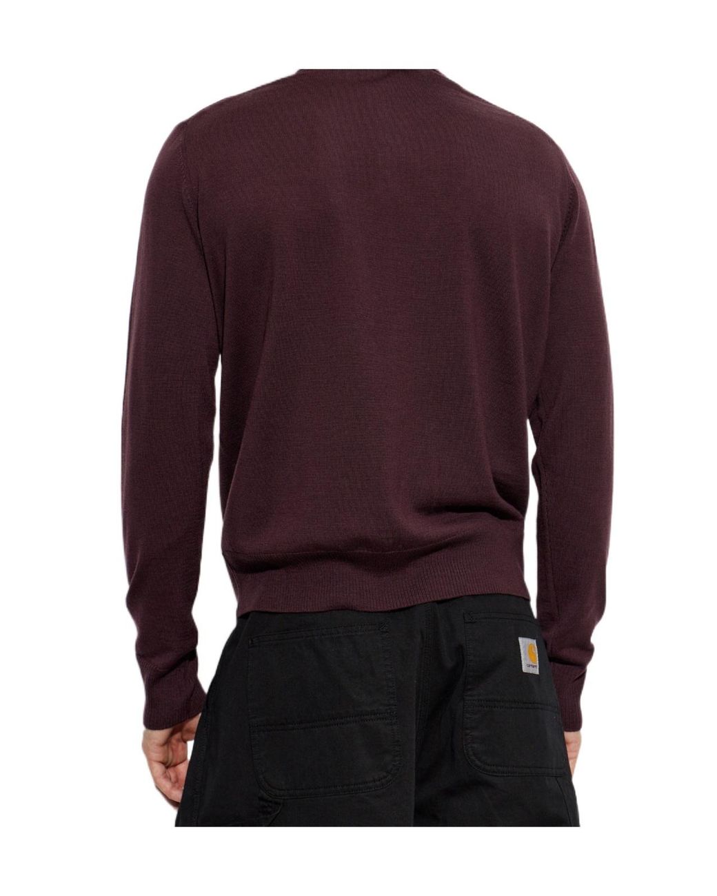 Vivienne Westwood Purple Orb Logo Knitted Polo Shirt for men