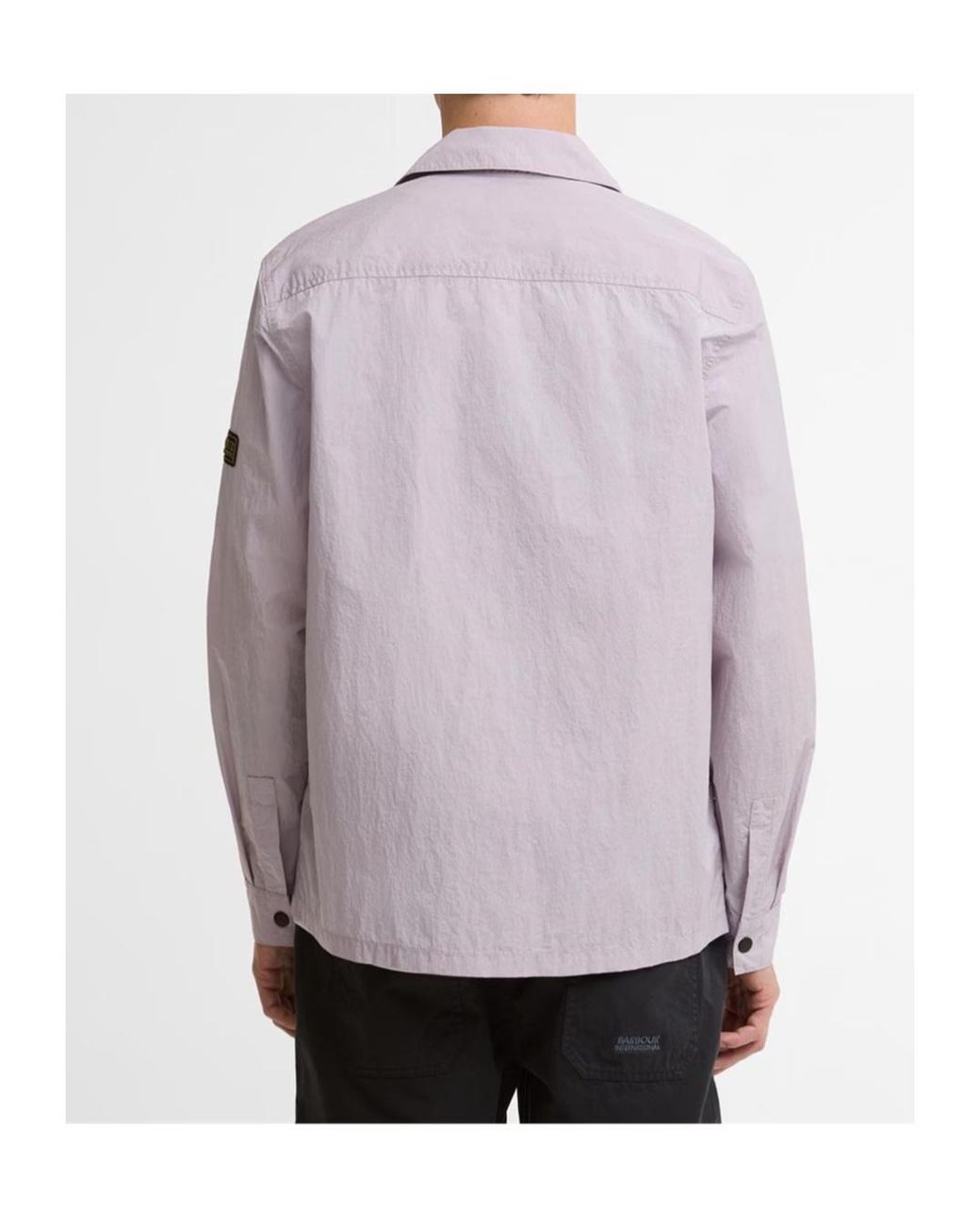 Barbour Purple Zipper Casual Jacket for men