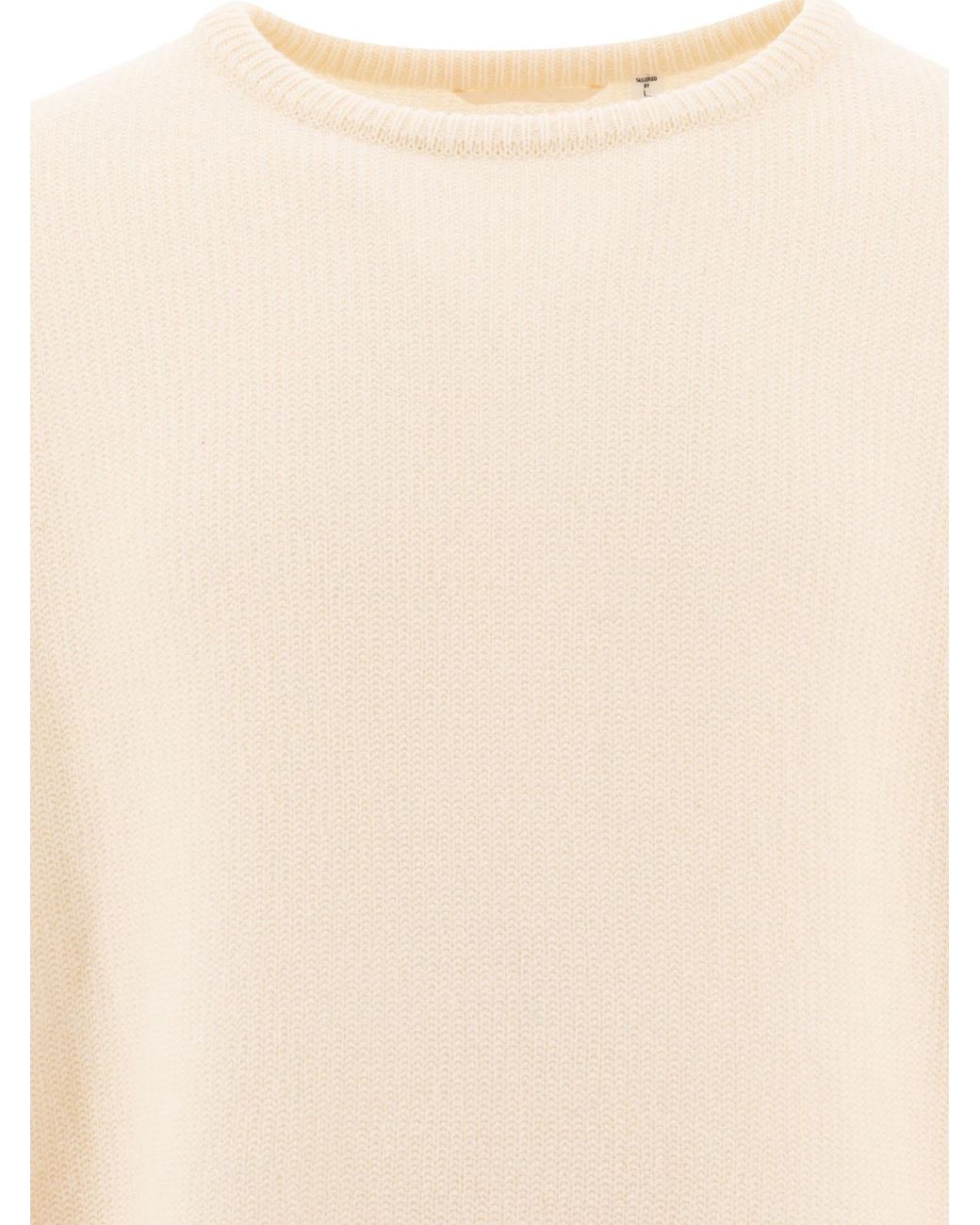 Nanamica White Crew Neck Sweater for men
