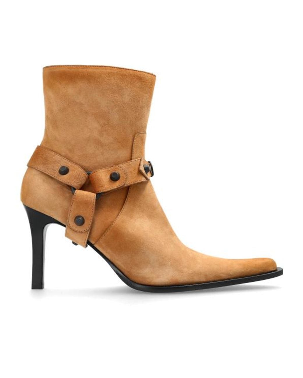 Balenciaga Brown Heeled Ankle Boots