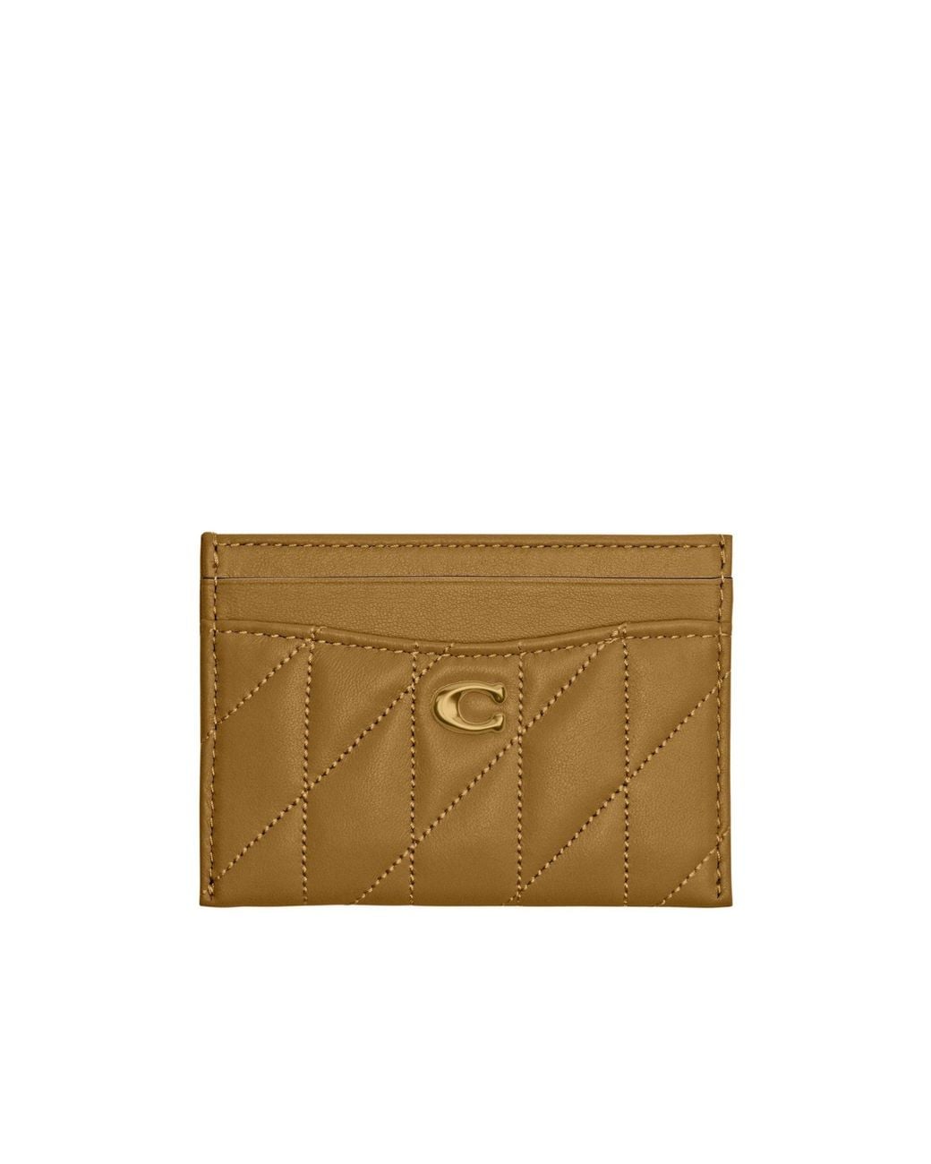 COACH Natural Solid Color Card Holder