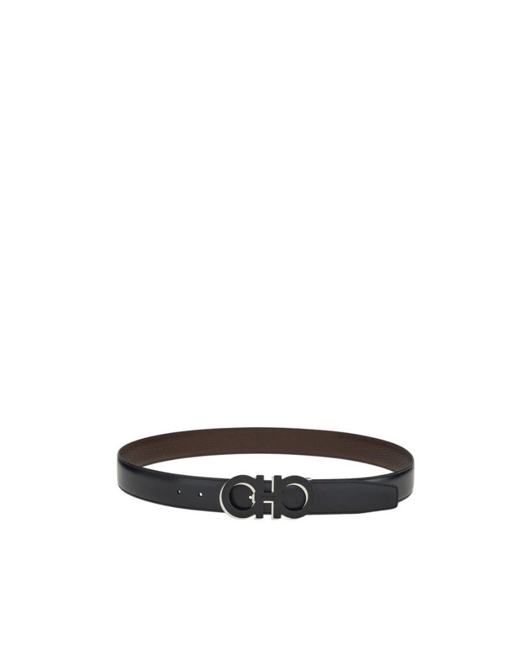 Ferragamo White Ferragamo Gancini Reversible Buckle Belt for men
