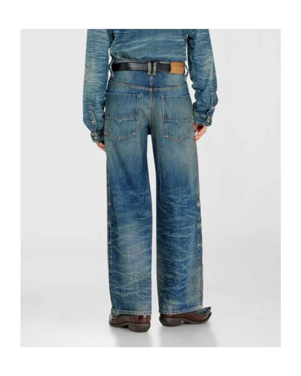DIESEL Blue 1982 D-Hakou-Fsj1 Wide-Leg Jeans for men