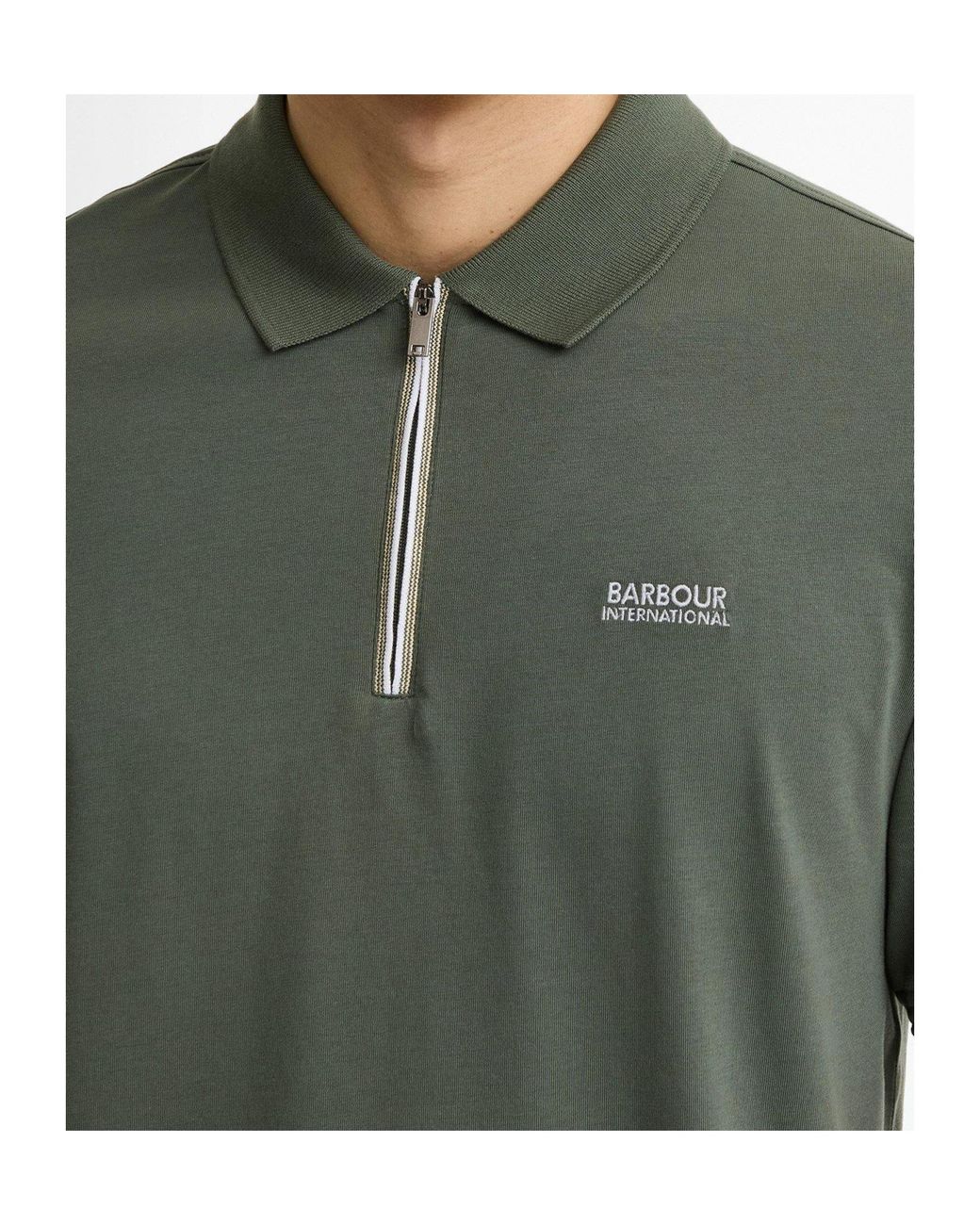 Barbour Green Short-Sleeved Polo Shirt for men