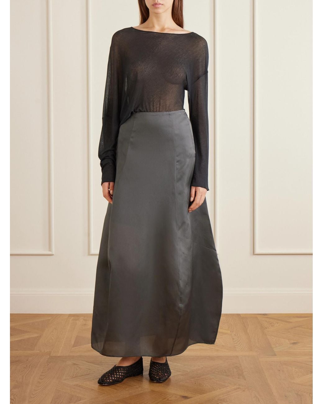 Ruohan Gray Light Cotton Dress