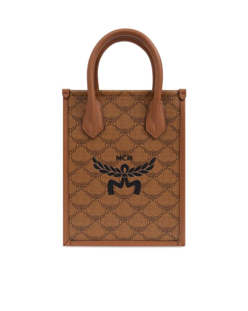 MCM Brown Himmel Lauretos Tote Bag