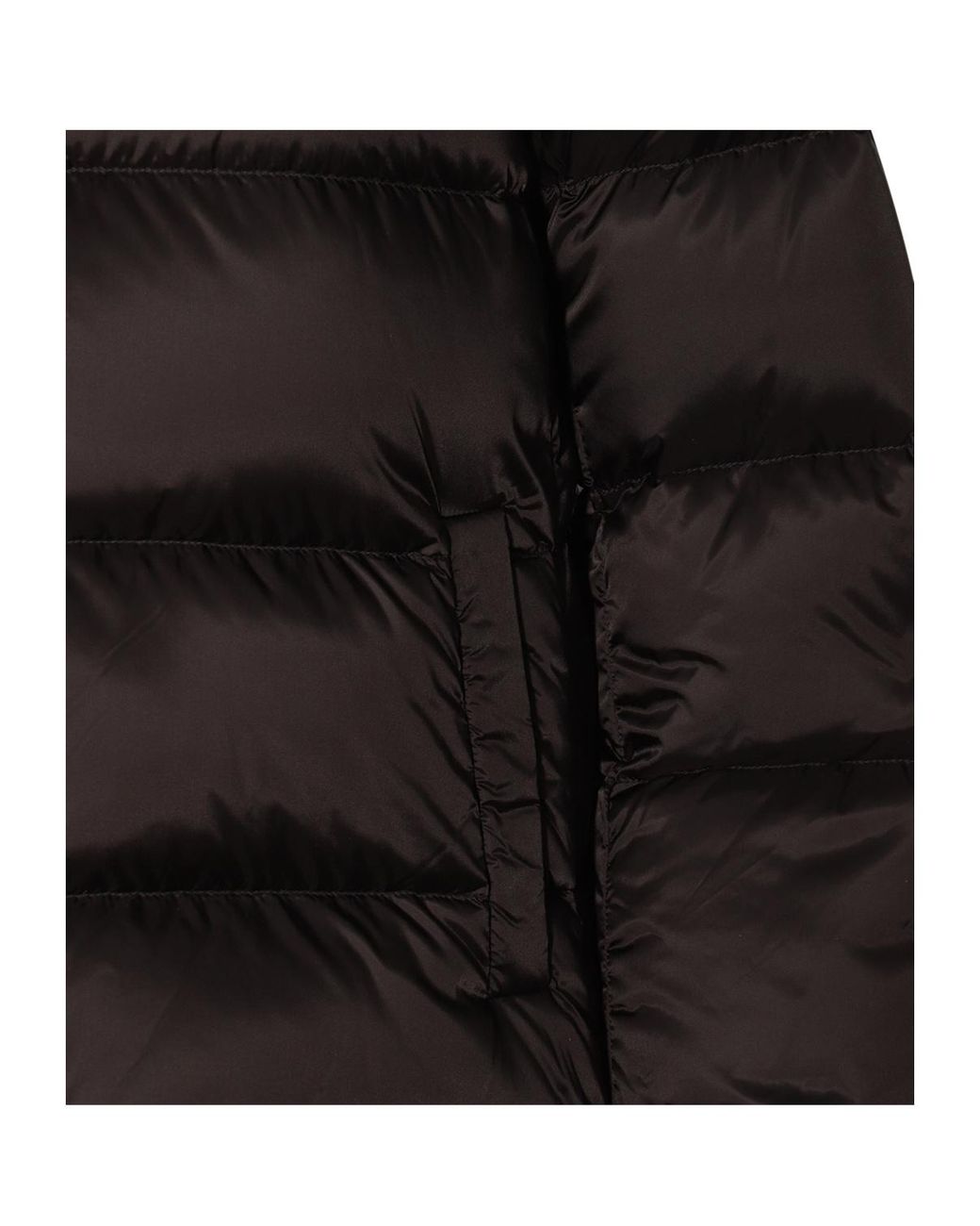 Add Black Ribbed-Cuffs Puffer Jacket