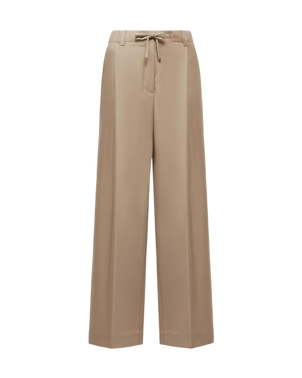 Moncler Natural Wool Gabardine Tailored Pants