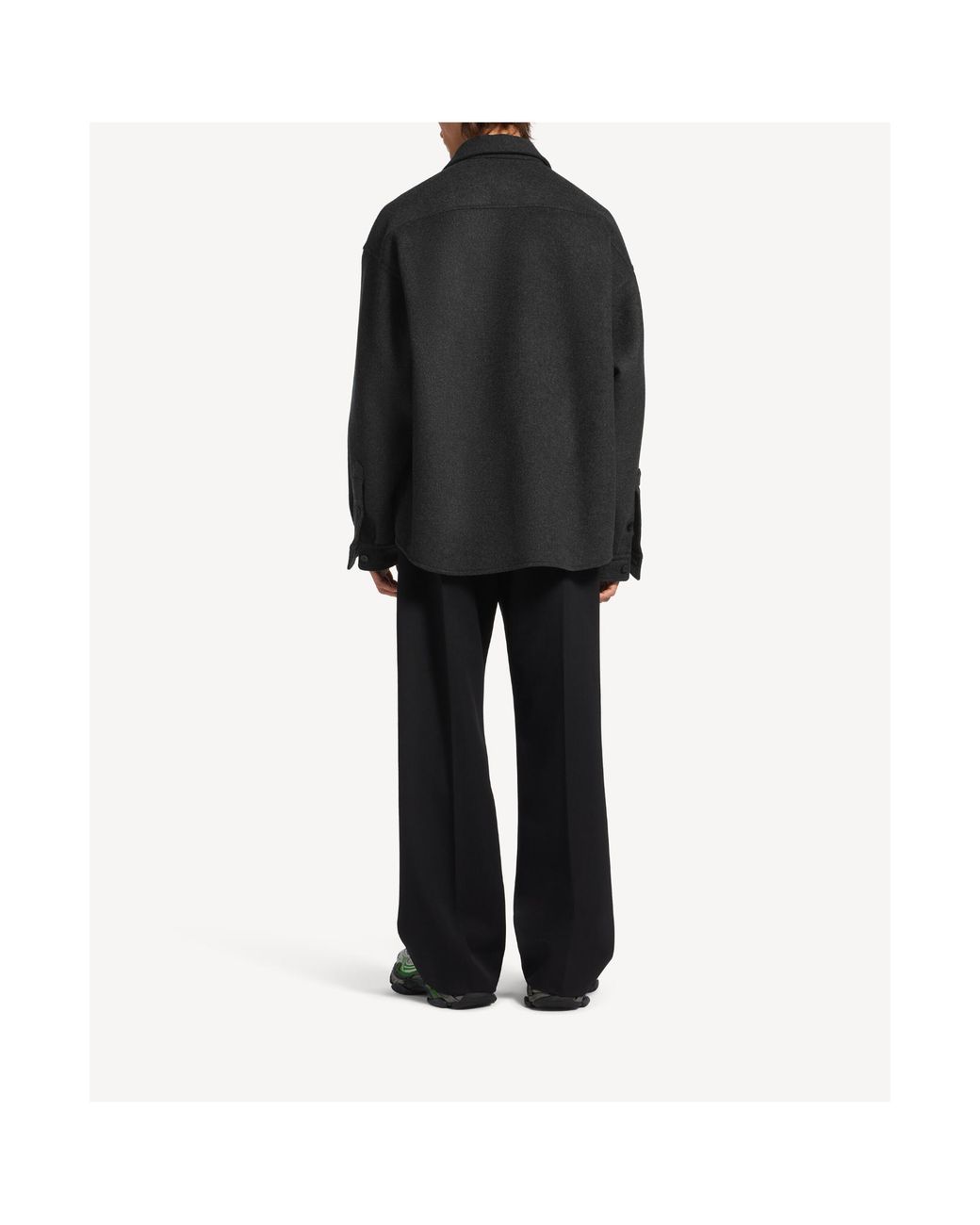 Balenciaga Black Zip-Up Brushed Overshirt for men