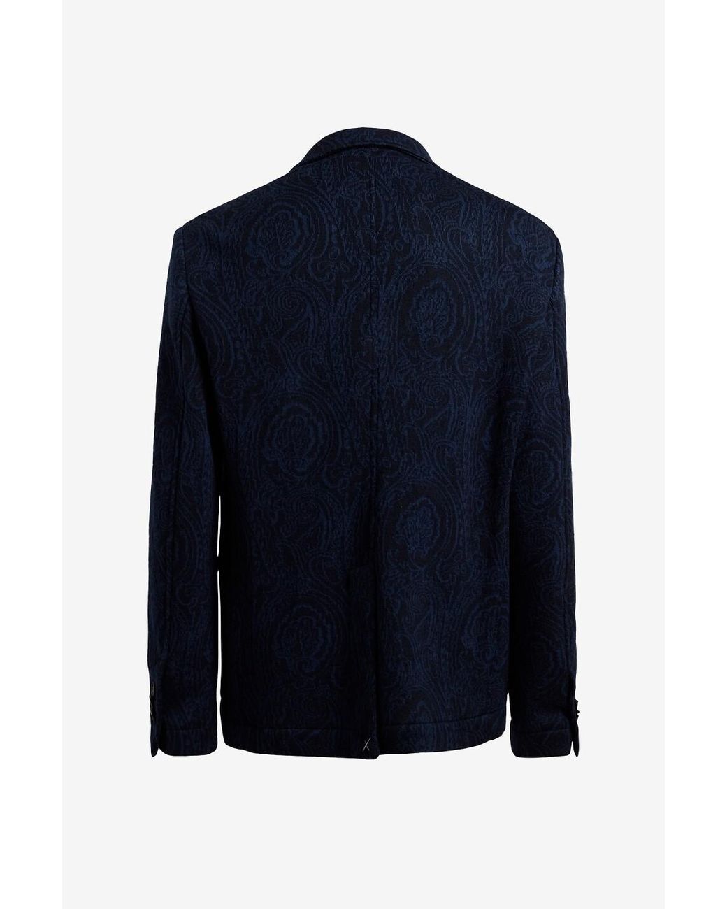Etro Blue Arnica Jacquard Single-Breasted Blazer for men