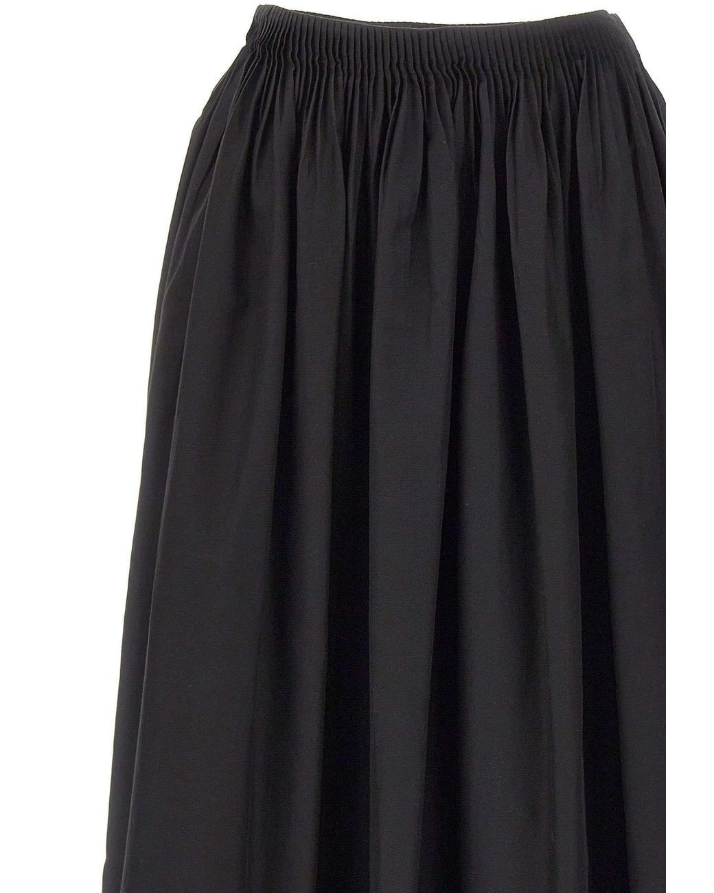 Loulou de Saison Black Naya Flared Midi Skirt