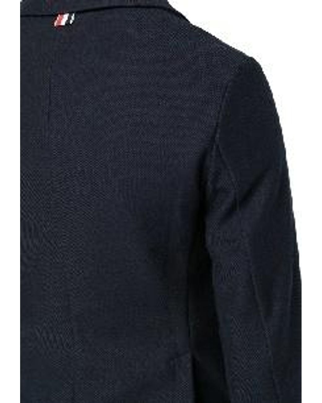 Thom Browne Blue 4-Bar Single-Breasted Jacket for men