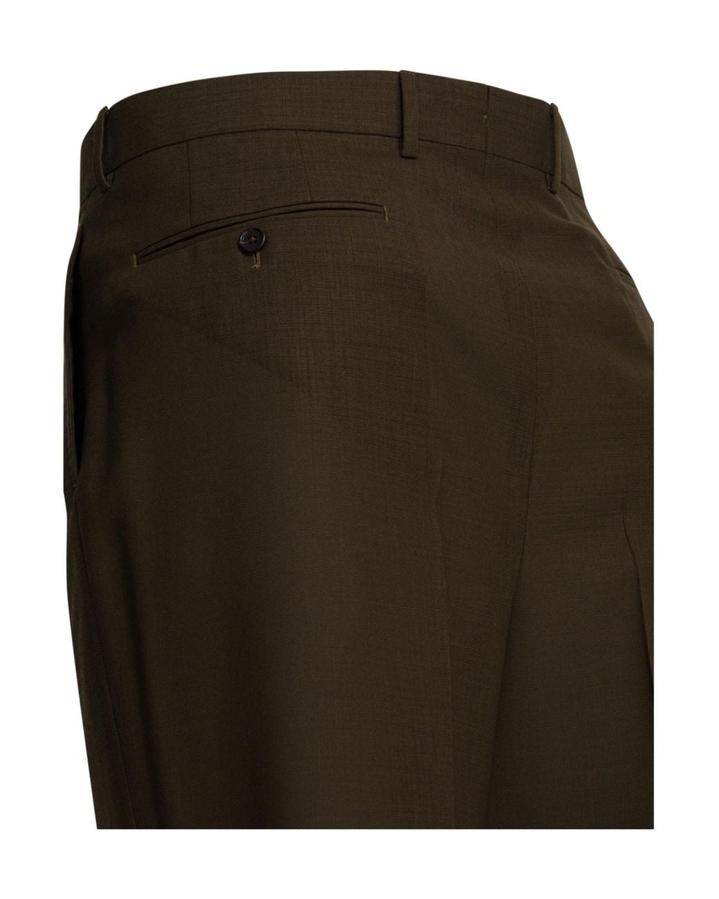 Tom Ford Brown Wool Trousers With Pleats for men