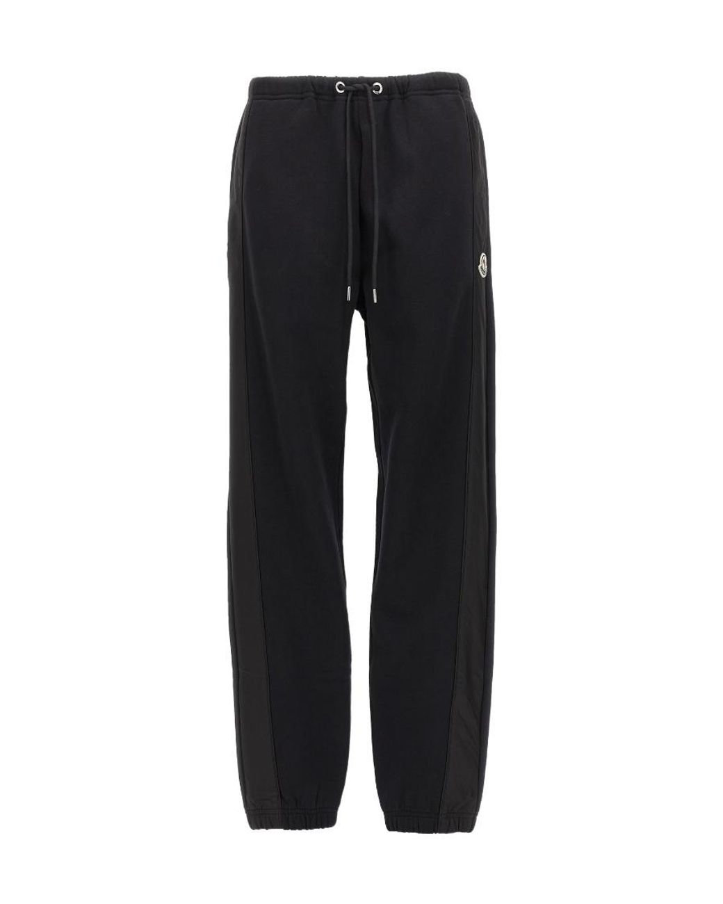 Moncler Black Logo Patch Drawstring Joggers