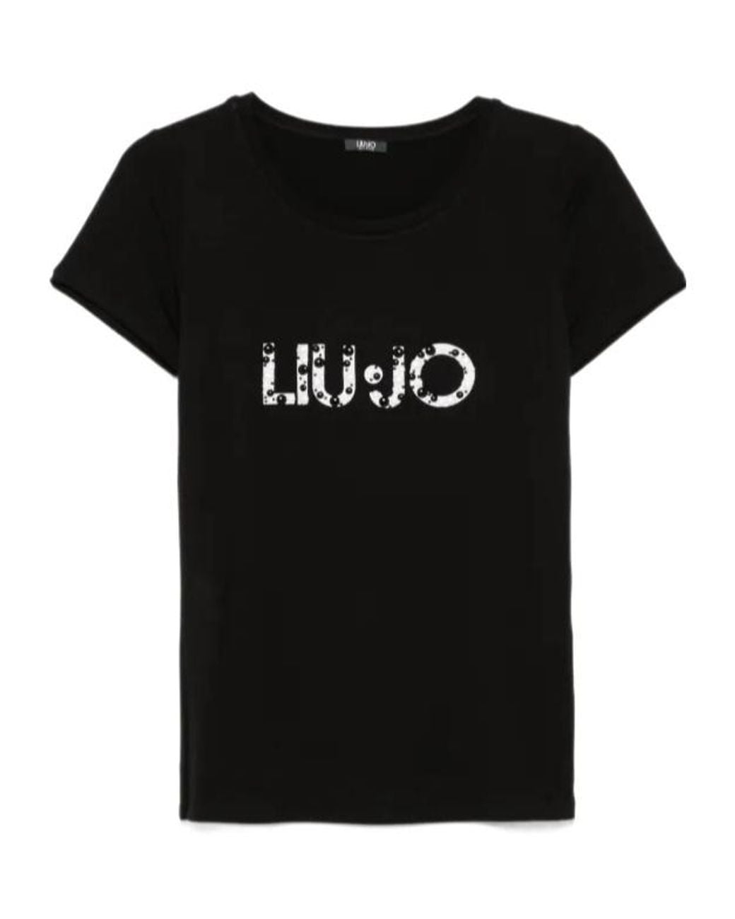 Liu Jo Black Logo-Print T-Shirt