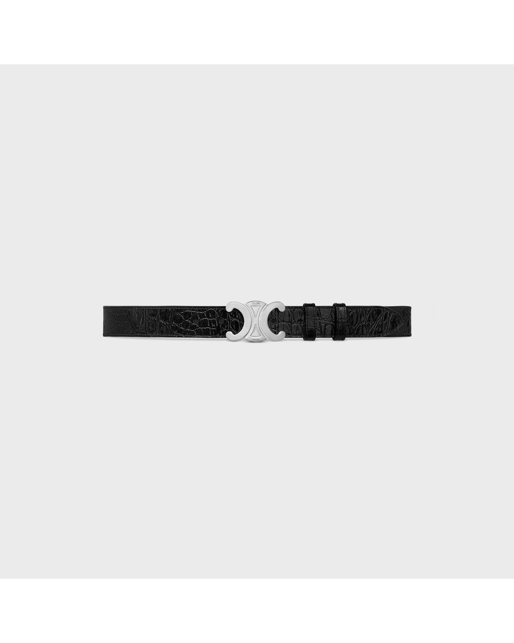 Céline White Triomphe Belt 30 for men