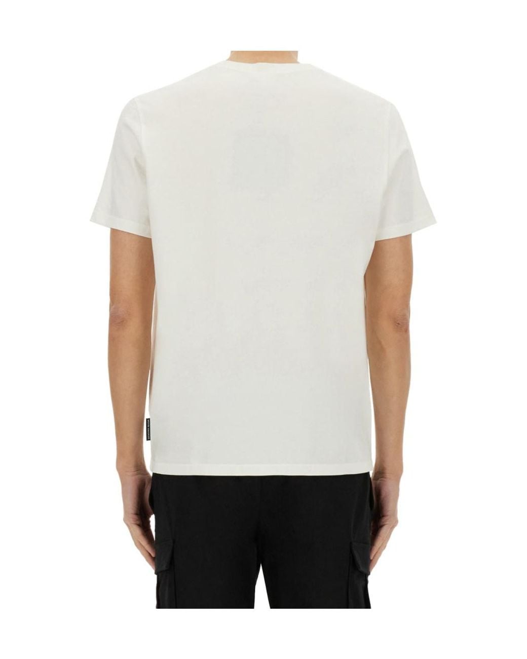 Moose Knuckles White Logo Patch Crewneck T-Shirt for men