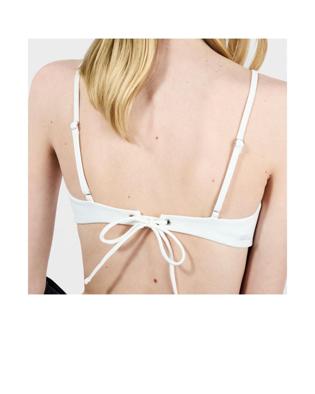 Prada White Stretch Jersey Bikini Top