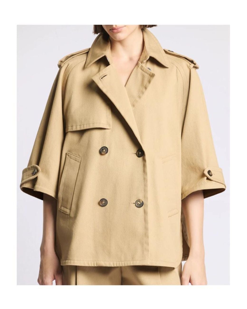 Fay Natural Short Double-Breasted Jacket