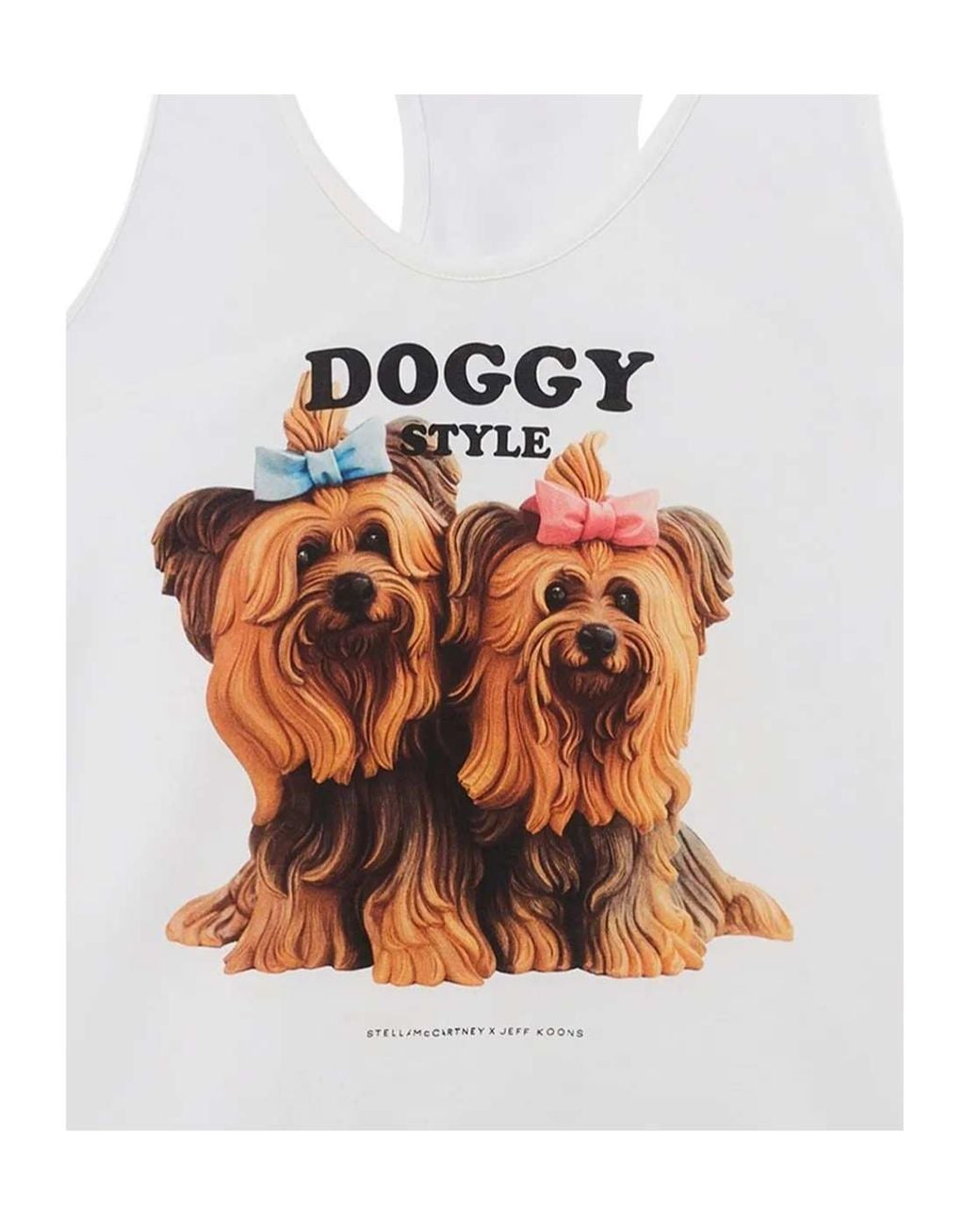 Stella McCartney White Doggy Printed Tank Top