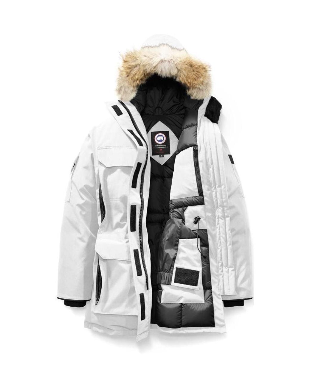 Canada Goose White Expedition Parker Down Jacket