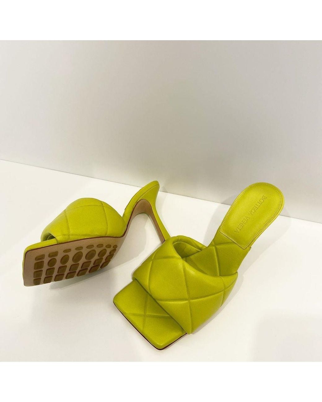 Bottega Veneta Yellow Bv Rubber Lido Sandals