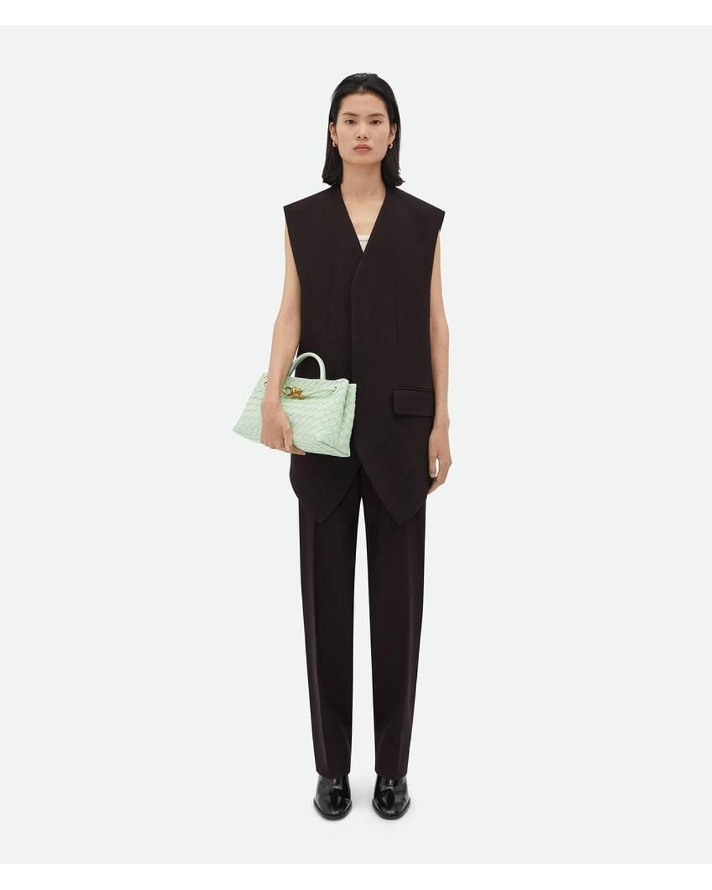 Bottega Veneta Green Trumpet Woven Shoulder Bag