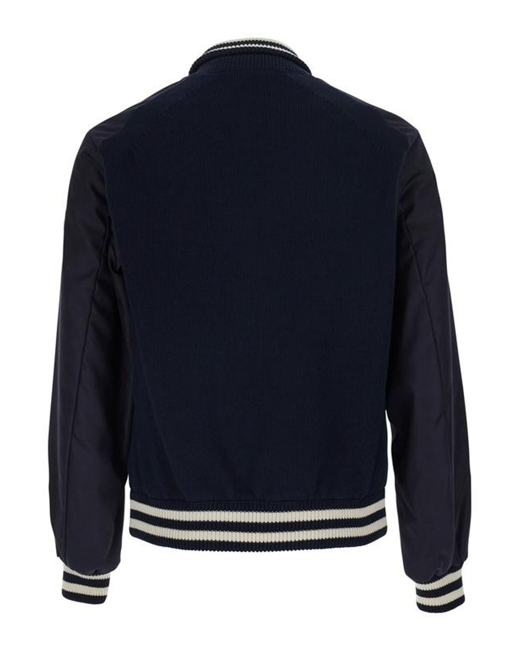 Moncler Blue Panelled Zip-Up Cardigan for men