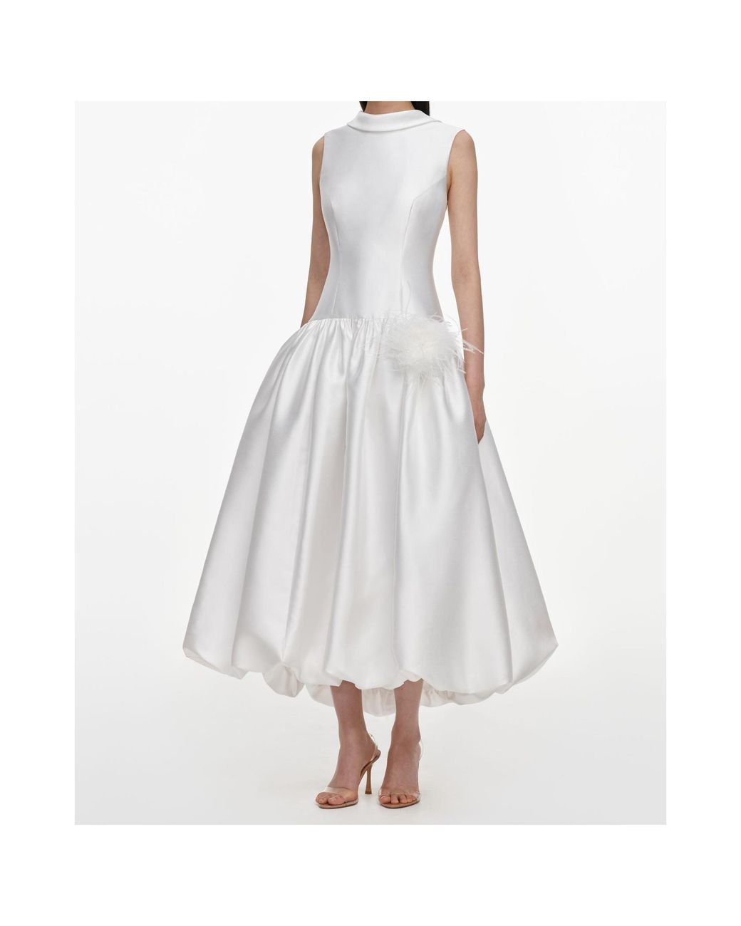 Self-Portrait White Sleeveless Dress