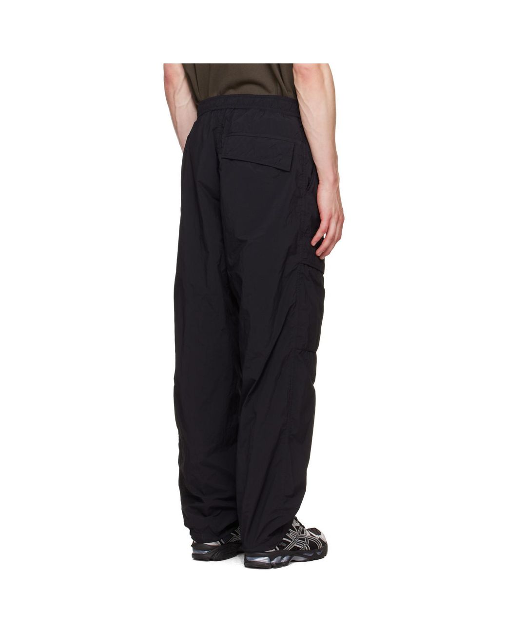 Stone Island Black Straight Leg Cargo Pants for men