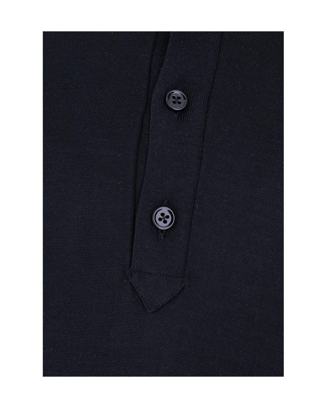 Tom Ford Blue Button Polo for men