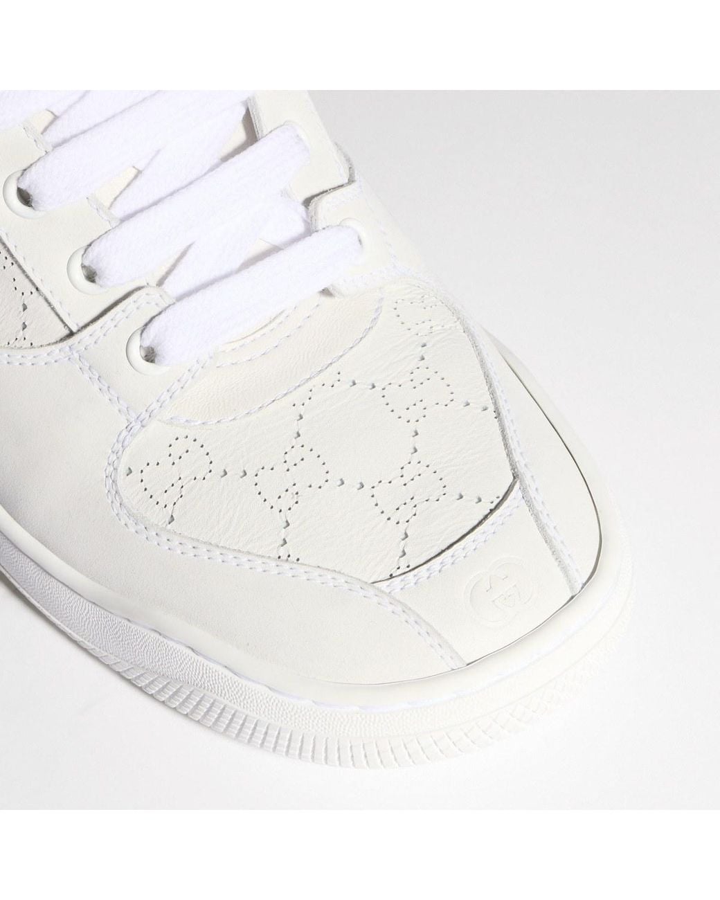 Gucci White Screener Sneakers for men
