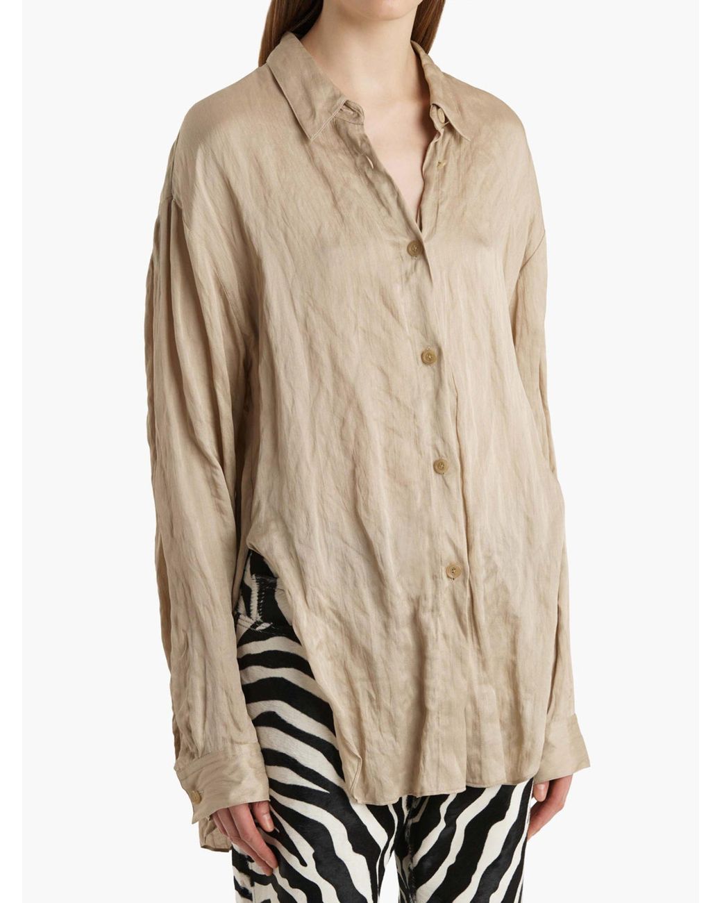 Khaite Natural Goya Button-Down Shirt