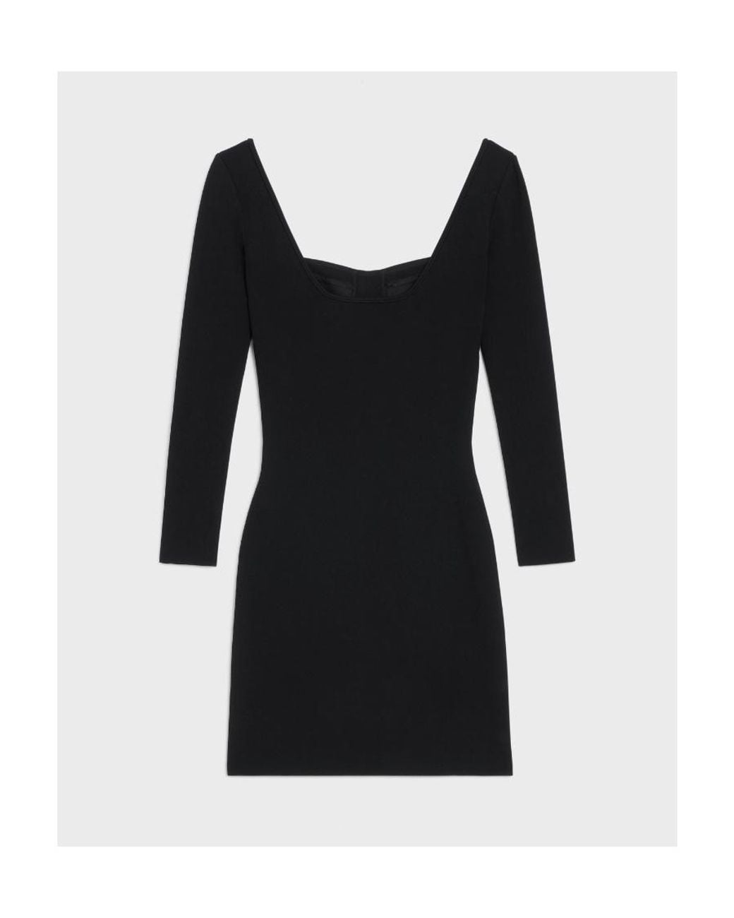 Céline Black Mini Dress With Corset Top In Reinforced Viscose