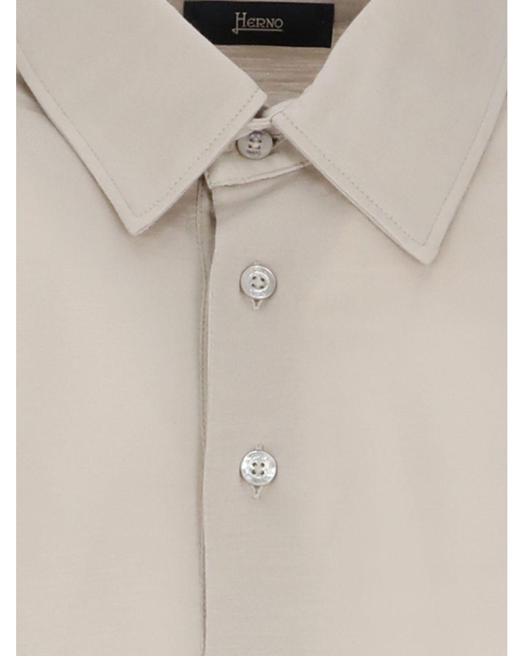 Herno White Long Sleeve Polo Shirt for men