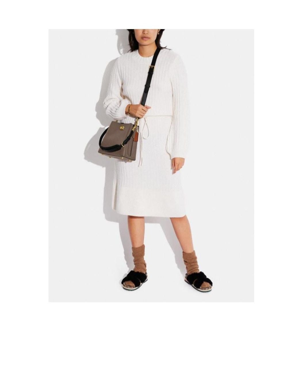 COACH Brown Willow Bucket Bag