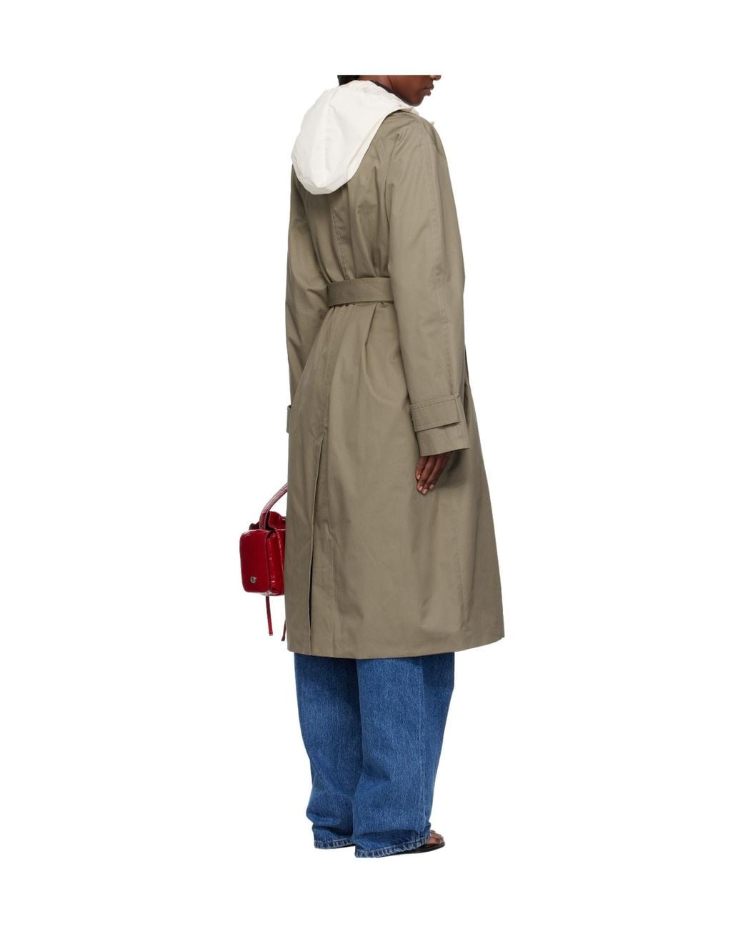 Pushbutton Natural Gabardine Trench Coat