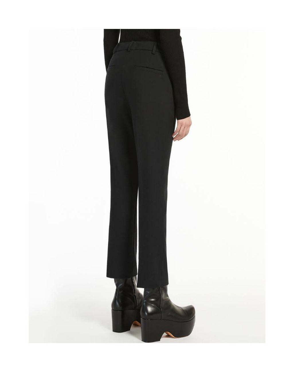 Sportmax Black Straight Leg Tailored Pants