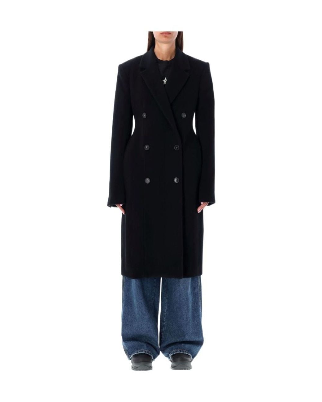 Stella McCartney Blue Double Breasted Long Sleeved Coat
