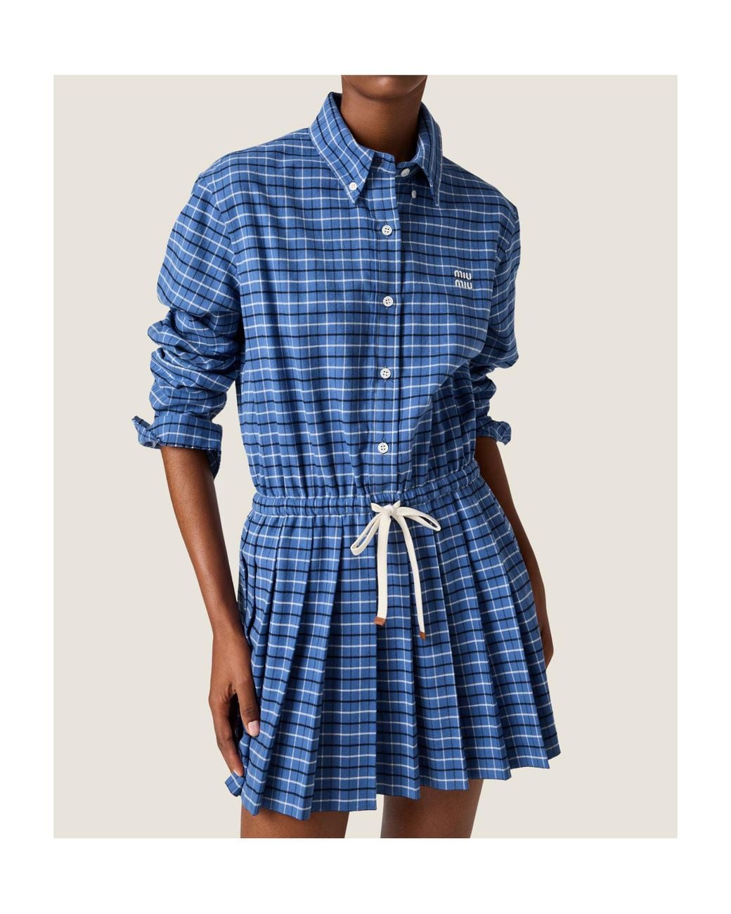 Miu Miu Blue Flannel Dress