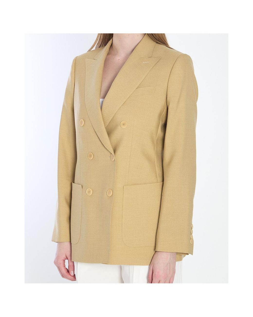 Max Mara Natural Berta Double-Breasted Blazer
